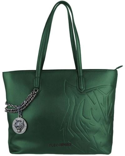 Philipp Plein Ecopelle shoppingtasche mit dekorativer kette - Grün