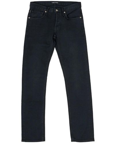 Tom Ford Slim-fit anthracite jeans - Blu
