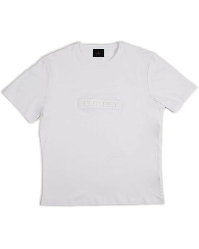 Peuterey T-shirt uomo bianca con logo in rilievo - Bianco
