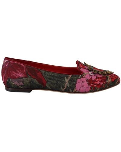 Dolce & Gabbana Slip on multicolor jacquard sac - Rosso