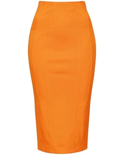 Pinko Pencil Skirts - Orange
