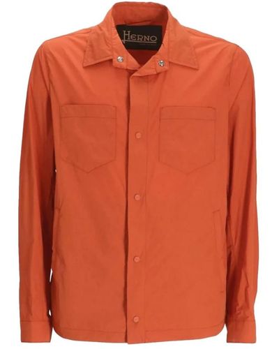 Herno Hemdjacke mit taschen - Orange
