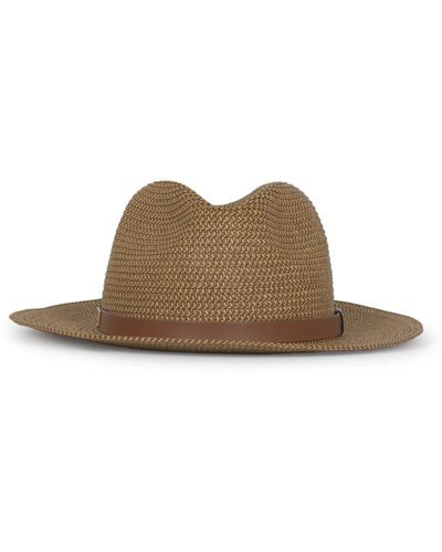 Emporio Armani Sombrero trenzado bicolor - Marrón