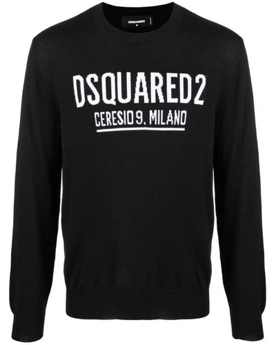 DSquared² Round-Neck Knitwear - Black