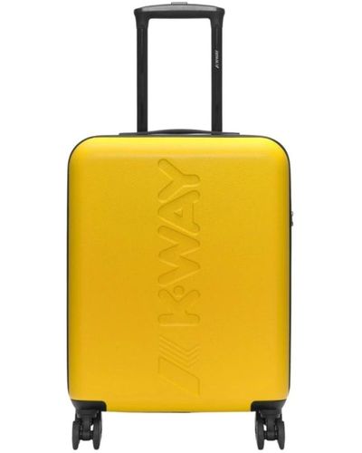 K-Way Viaggiatore giallo blu valigia