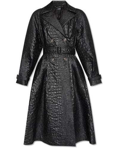 Versace Coats > trench coats - Noir