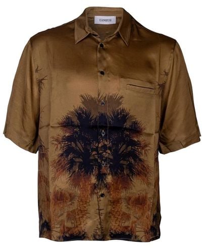Laneus Short Sleeve Shirts - Brown