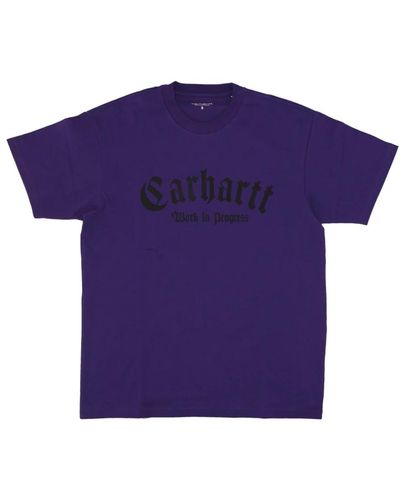 Carhartt Schwarzes onyx tee streetwear shirt - Lila