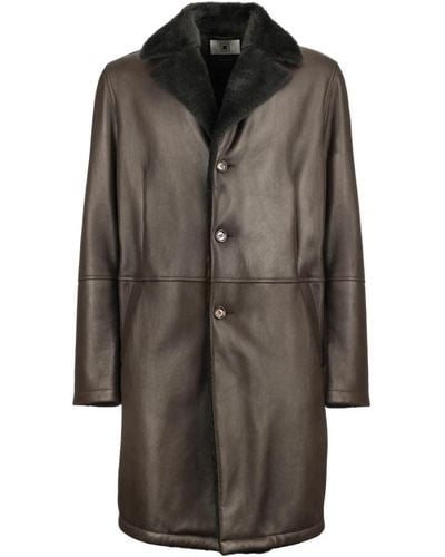 KIRED Single-Breasted Coats - Brown