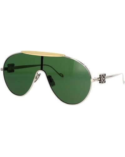 Loewe Fashion show pilot occhiali da sole lw40111u 16n - Verde