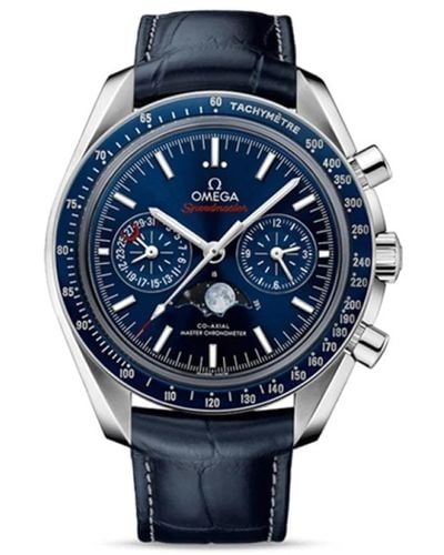 Omega O30433445203001 - speedmaster moonwatch co-axial master chronometer moonphase chronograph 44 - Blu