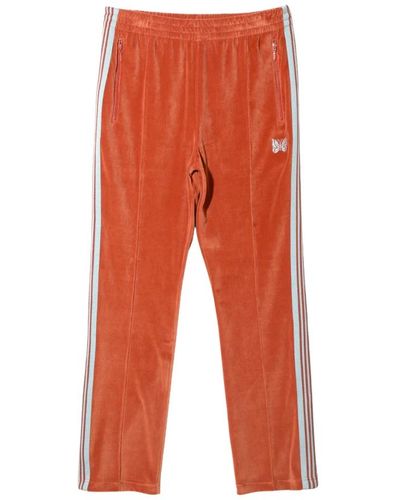 Needles Velluto skinny pantaloni sportivi - Arancione