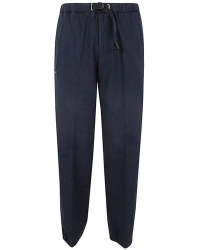 White Sand Slim-Fit Trousers - Blue