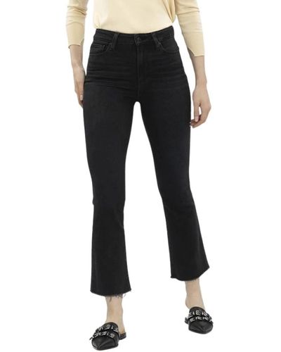 PAIGE Cropped Trousers - Schwarz
