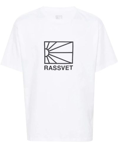Rassvet (PACCBET) T-shirt mit großem logo in weiß