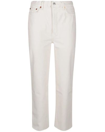 RE/DONE Straight trousers - Blanco
