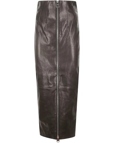 Khaite Leather Skirts - Brown