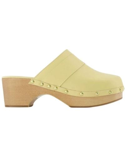 Aeyde Bibi Clogs - - Butter - Leather - Gelb