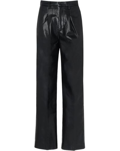 Anine Bing Trousers > straight trousers - Noir