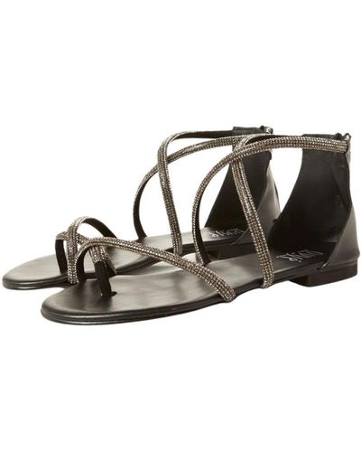 Ovyè Flat Sandals - Black