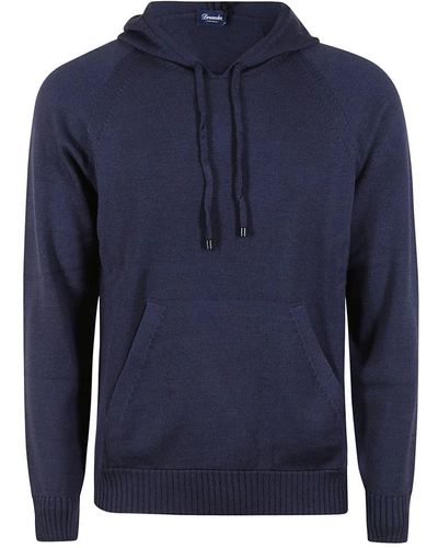 Drumohr Sweater Hoodie - Blau