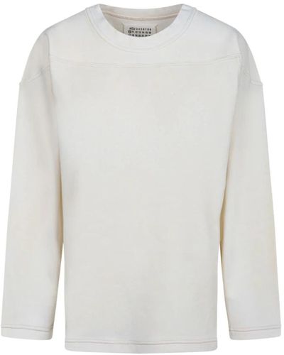 Maison Margiela Weiße pullover für einen stilvollen look