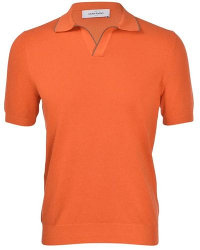 Gran Sasso Polo Shirts - Orange