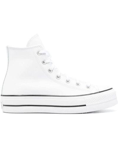 Converse Weiße sneakers mit streifendetails