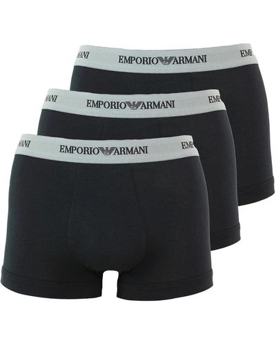 Emporio Armani Sportliche trunk unterwäsche 3er pack shorts - Schwarz
