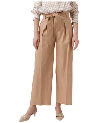 D.exterior Wide Trousers - Natural