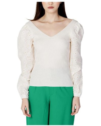 ONLY V-Neck Knitwear - Green