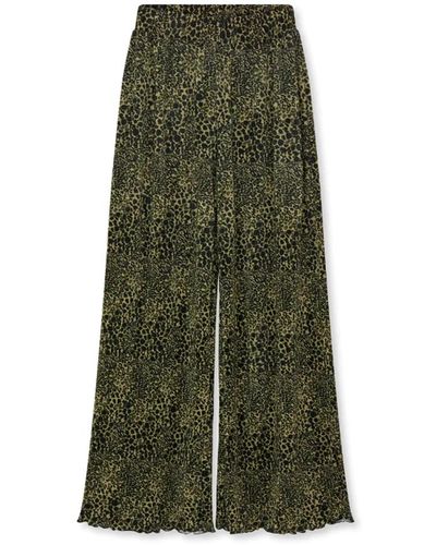 Mads Nørgaard Pantalones plisados en leo verde
