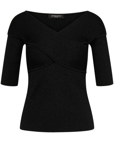 Bruuns Bazaar V-Neck Knitwear - Black