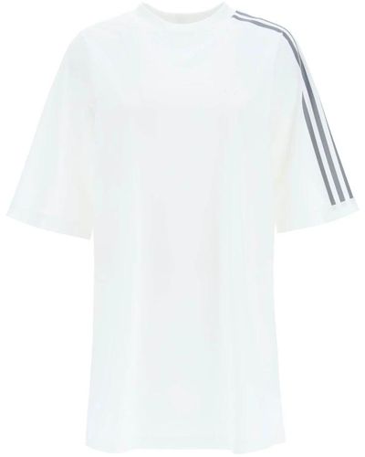 Y-3 Mini vestito in jersey elasticizzato con stampa del logo - Bianco