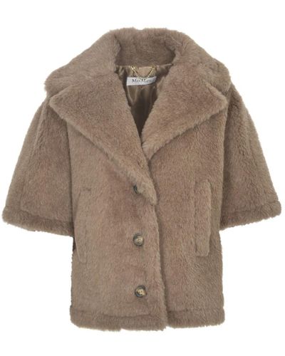 Max Mara Jackets > faux fur & shearling jackets - Marron