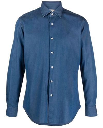 Xacus Camicia in cotone italiana - Blu