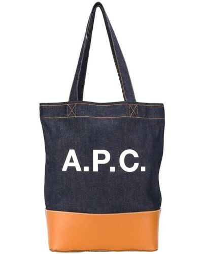 A.P.C. Tote Bags - Blue