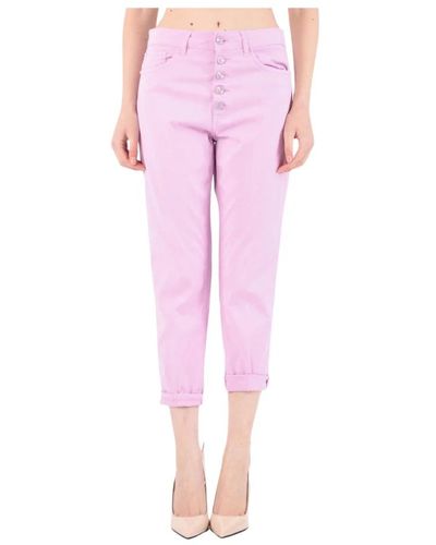 Dondup Trousers > cropped trousers - Rose