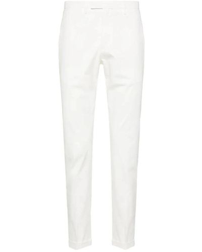 BRIGLIA Slim-Fit Trousers - White