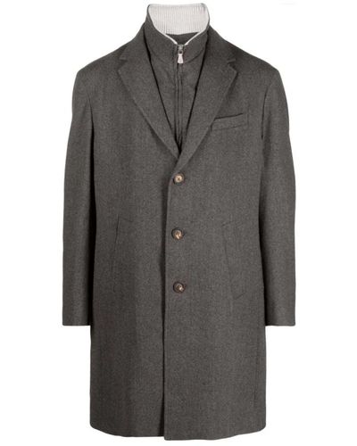 Eleventy Coats > single-breasted coats - Gris