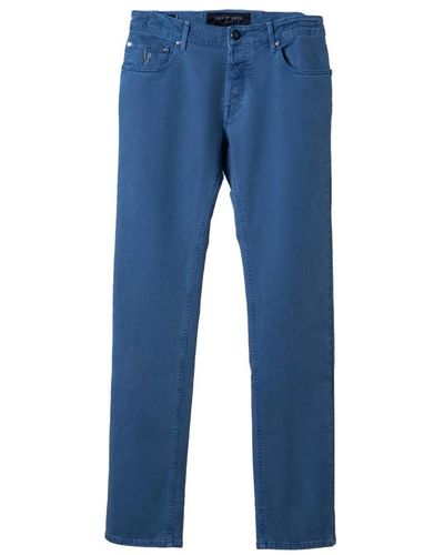 Hand Picked Slim-Fit Trousers - Blue