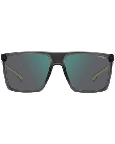 Carrera Quadratische graue sonnenbrille mit grünem spiegel