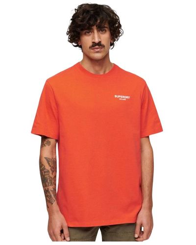 Superdry Stylisches t-shirt für männer - Rot