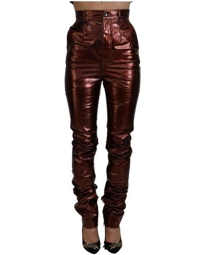 Dolce & Gabbana Slim-Fit Pants - Red