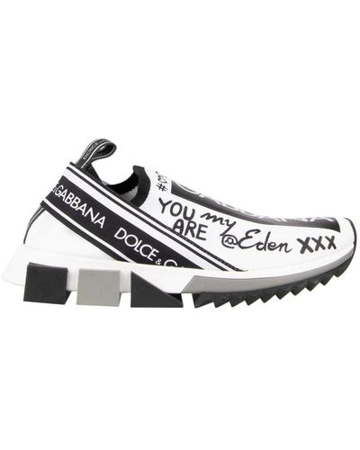 Dolce & Gabbana Italienische technische stoff sneakers - Weiß