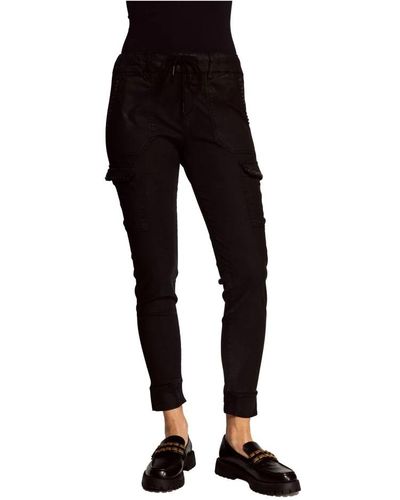 Zhrill Slim-Fit Trousers - Black
