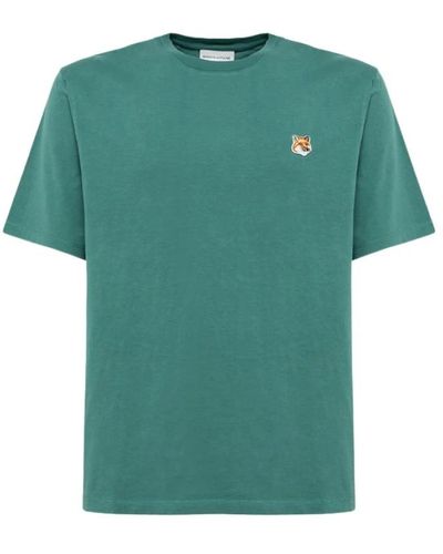 Maison Kitsuné T-shirt girocollo tinta unita - Verde