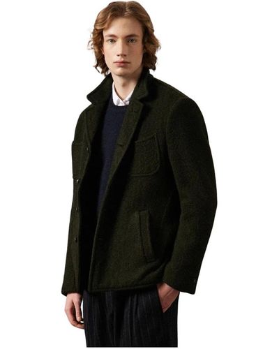 Massimo Alba Solex giacca in lana herringbone - Nero