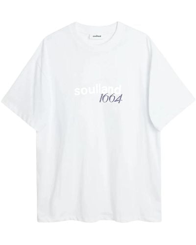 Soulland Bio-baumwolle ocean t-shirt - Weiß