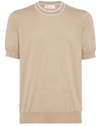 Brunello Cucinelli T-shirt in cotone - Neutro